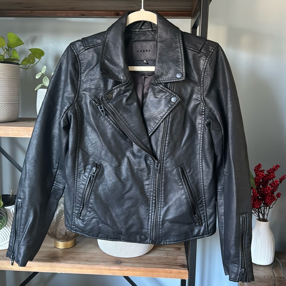 Women’s BLANK NYC Faux leather moto jacket, size Medium